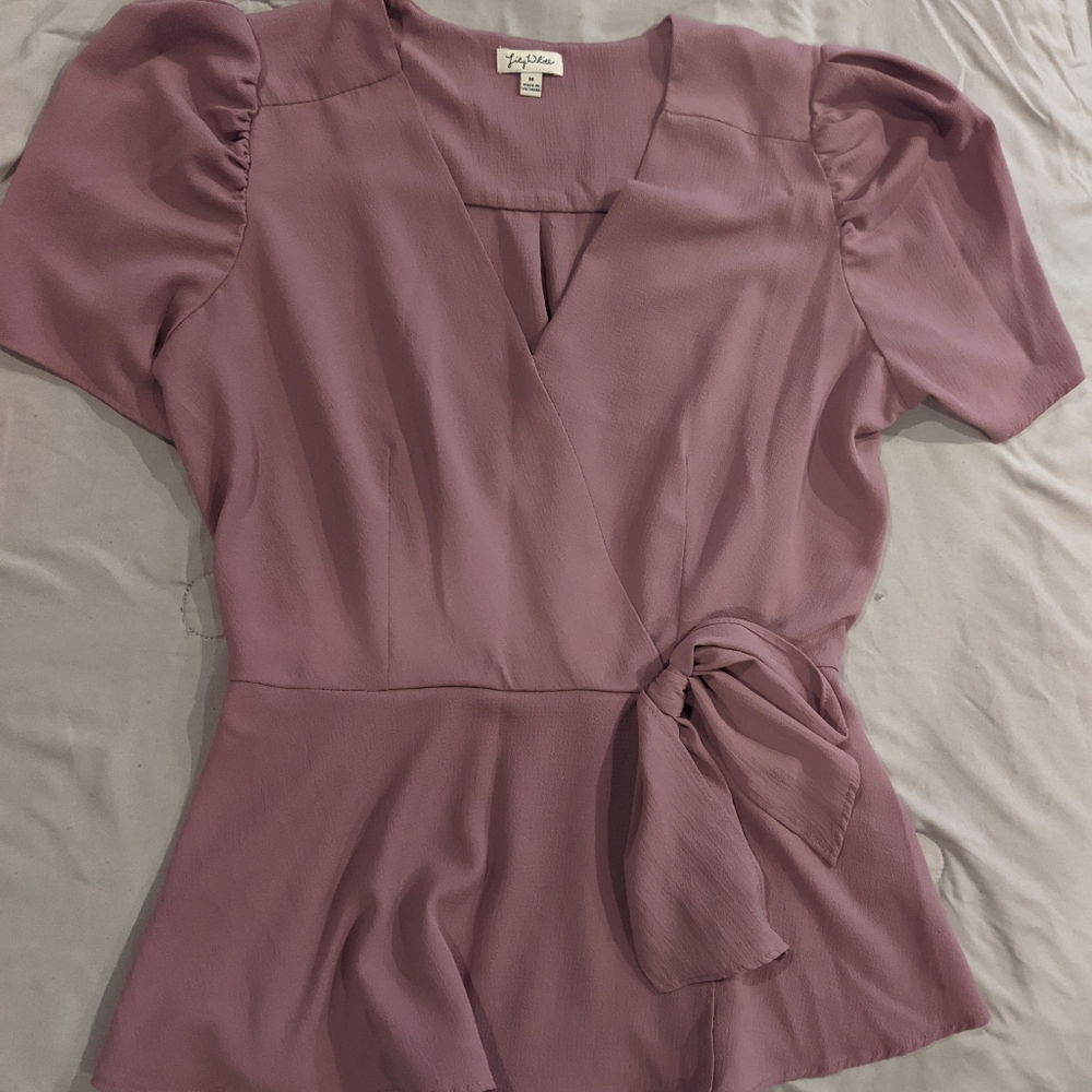 Lily White Wrap Top